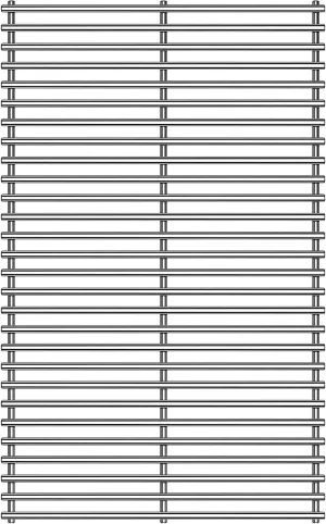 1 Pack 93001 Gas Grill Steel Wire Cooking Grid Rock Grates Replacement Parts for Arkla Models,for Broilmaster Models,for Charmglow Models,12 1/4 inch x 20 1/8 inch