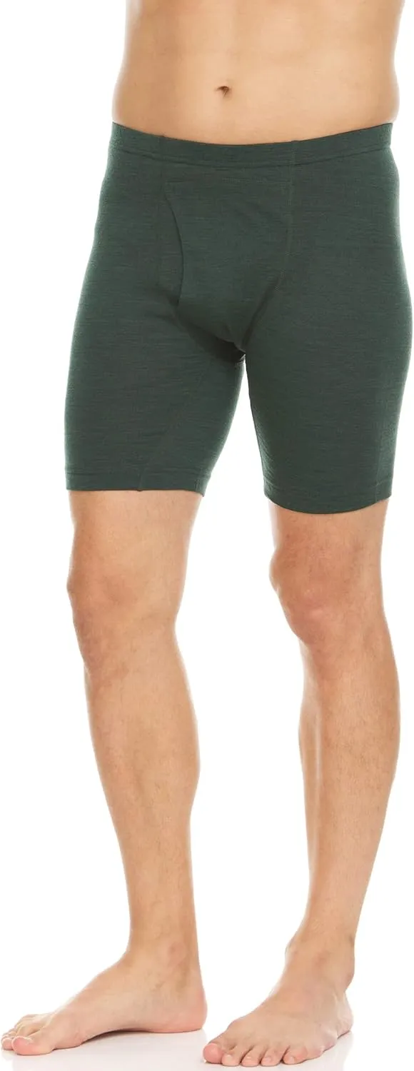 100% Merino Wool Mens Lightweight Boxer Brief - Moisture Wicking - Soft and Breathable Underwear