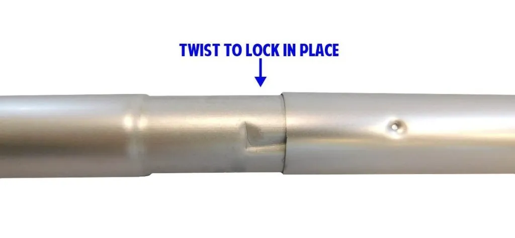 10ft Aluminum (Silver) Outdoor Pole with Ground Spike