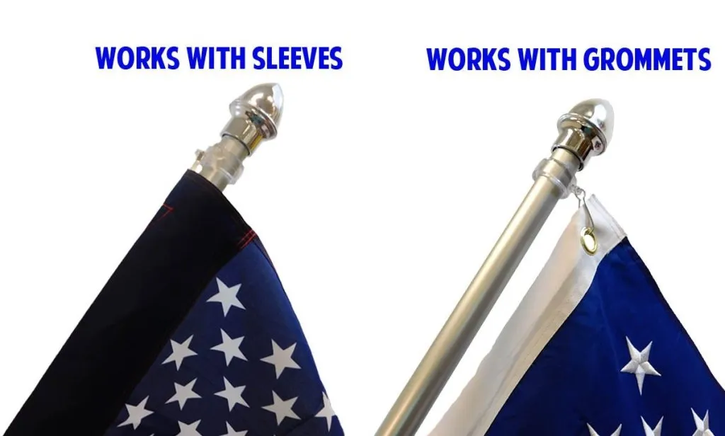 10ft Aluminum (Silver) Outdoor Pole with Ground Spike
