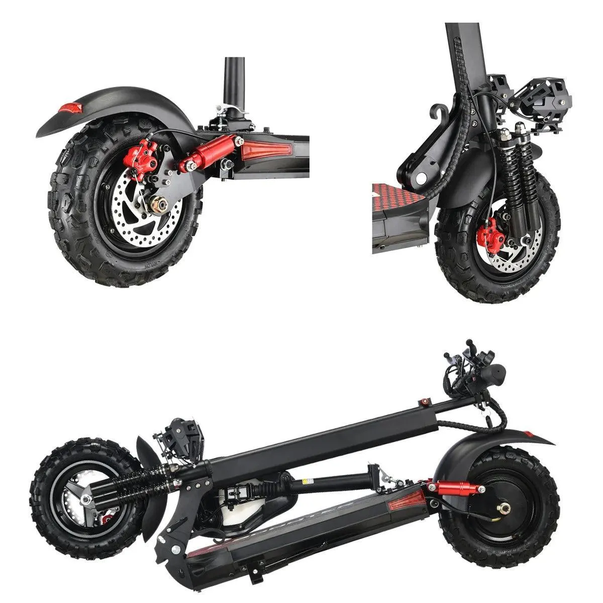 1200W Powerful Electric Scooter 48V 21Ah 31Mph 31-37Miles Range 11'' Tires Dual Shock Absorbing Folding EScooter for Adults
