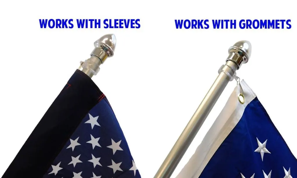 13ft Aluminum (Silver) Outdoor Pole with Ground Spike