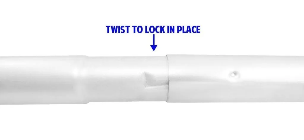 13ft Aluminum (White) Outdoor Pole with Ground Spike