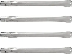 15 1/2“ Gas Grill Burner Replacement for Kenmore Member's Mark BBQ Pro Outdoor Gourmet Grill Burners Replacement Stainless Steel Parts Pipe Burner 4 Pack