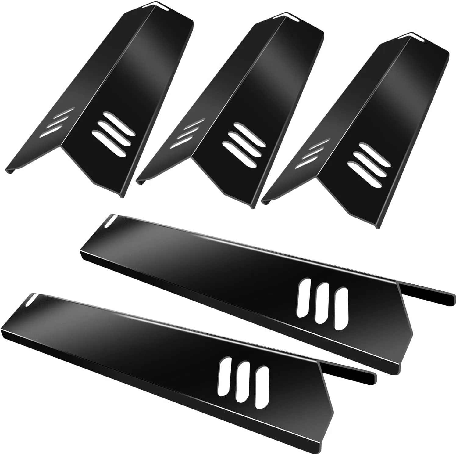 15 inch Grill Heat Plates Replacement Parts for Dyna-Glo DGF493BNP DGH483CRP, Backyard BY13-101-001-13, Uniflame heat shield BHG Outdoor Gourmet Grill, 5 Pcs Heat Tent BBQ Gas Grill Flame Tamer