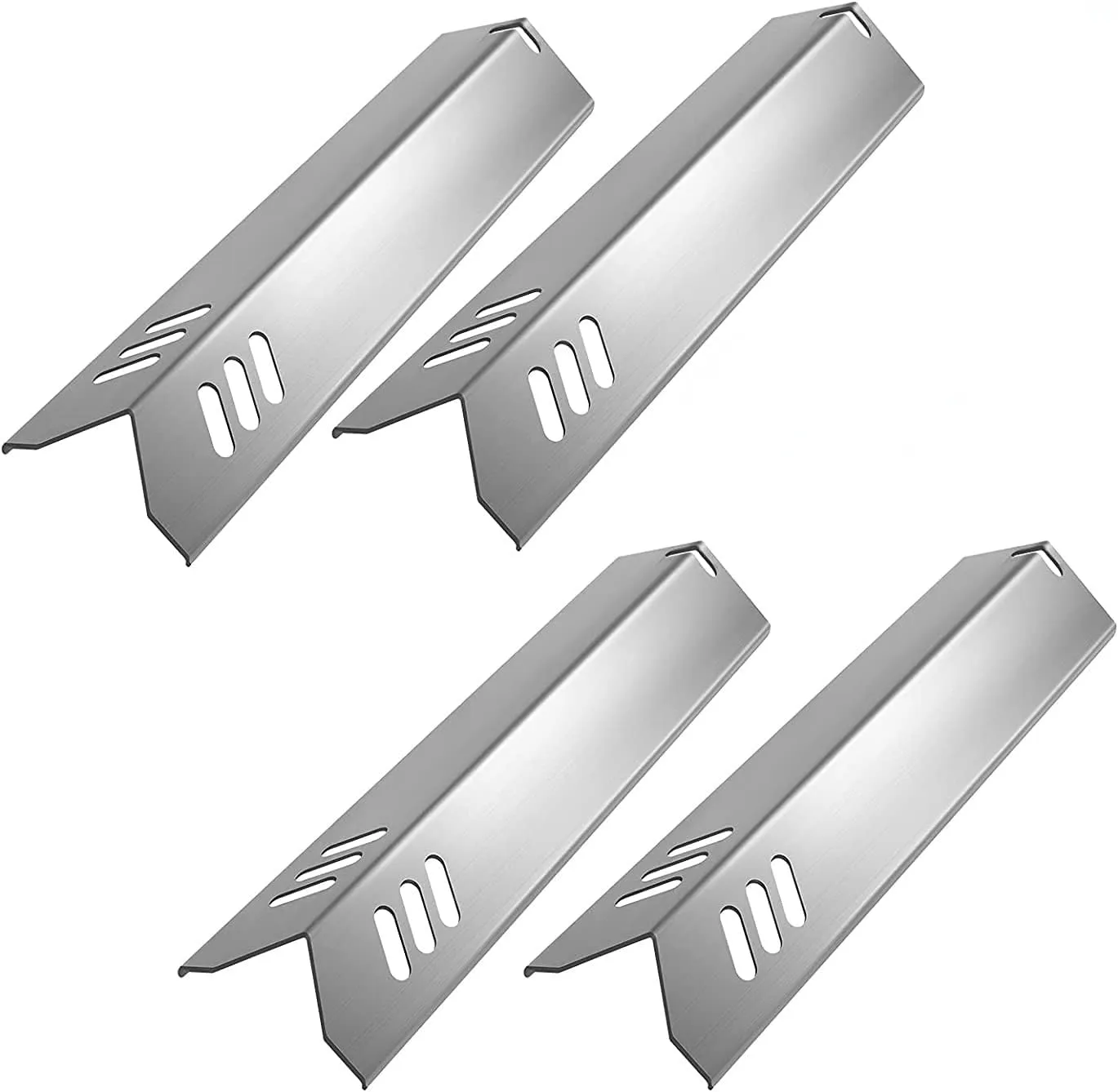 15" Stainless Steel Grill Parts Replacement for Dyna-Glo DGF510SBP, Uniflame GBC1059WB， Heat Plates for Backyard Grill BY15-101-001-02, BY13-101-001-13,Steel Heat Shield Tent 4-Pack