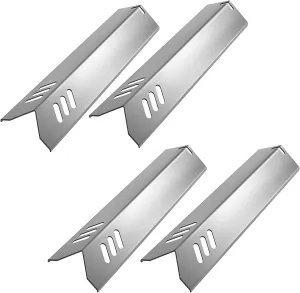 15" Stainless Steel Grill Parts Replacement for Dyna-Glo DGF510SBP, Uniflame GBC1059WB， Heat Plates for Backyard Grill BY15-101-001-02, BY13-101-001-13,Steel Heat Shield Tent 4-Pack
