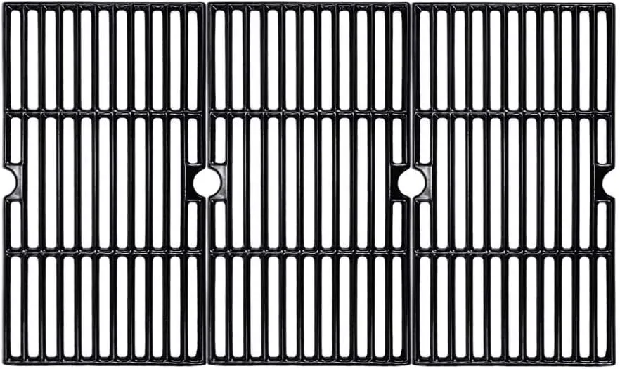 16 7/8" Porcelain Enameled Cast Iron Grill Cooking Grates, for Charbroil 463441312, 463432215 463461613 463436214 463436215 463441514 463440109 463436213 463420508 Gas Grill Grates Replacement