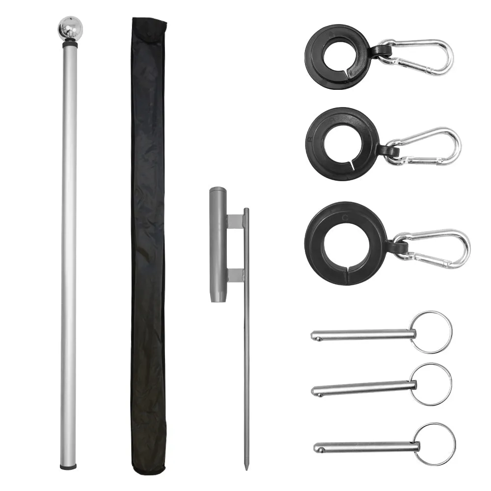 16ft Deluxe Fiberglass Pole & Ground Spike Kit