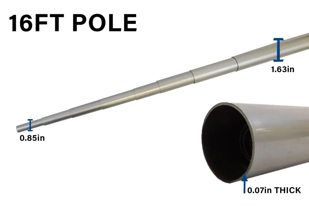 16ft Deluxe Fiberglass Pole & Ground Spike Kit