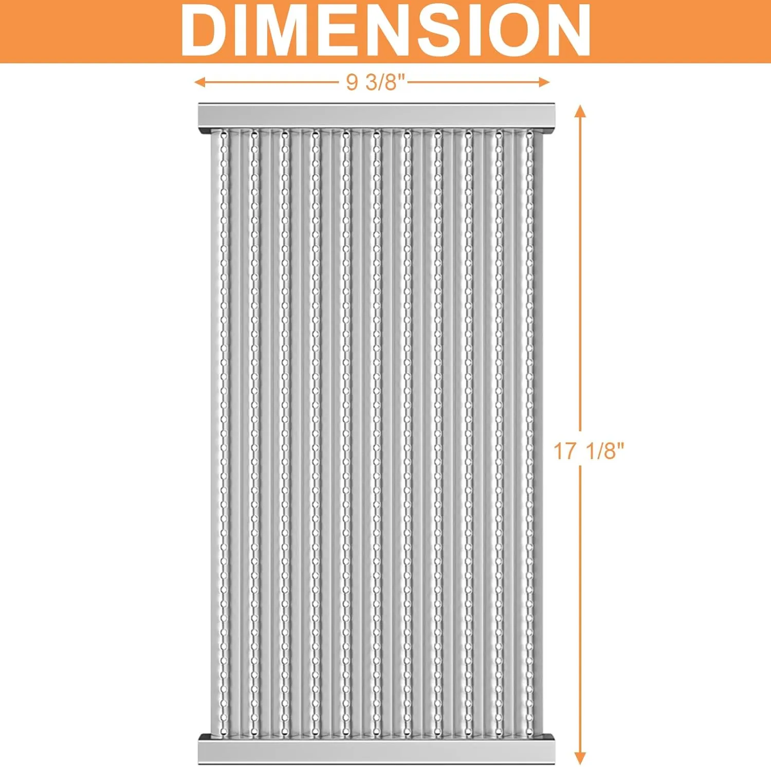 17 1/8 X 9 3/8" Grill Emitter Grates for Charbroil TRU-Infrared 2 Burner 463644220 463642316, G362-2100-W1 Replacement for Charbroil Parts 463632320 463675016 463245518 463675016P1 466642316 466642416
