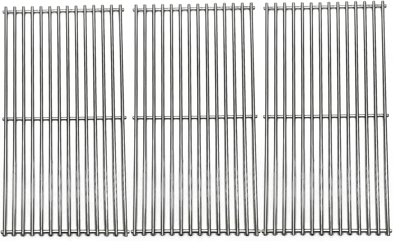 19-1/4" Stainless Steel 3pack Grates Replacement Parts for Jenn Air 720-0337,720-0512,Kirkland 720-0193 720-0432,720-0025, 720-0108 Charmglow 720-0234,720-0396 Ducane, Brinkmann 810-8501-S Gas Grill