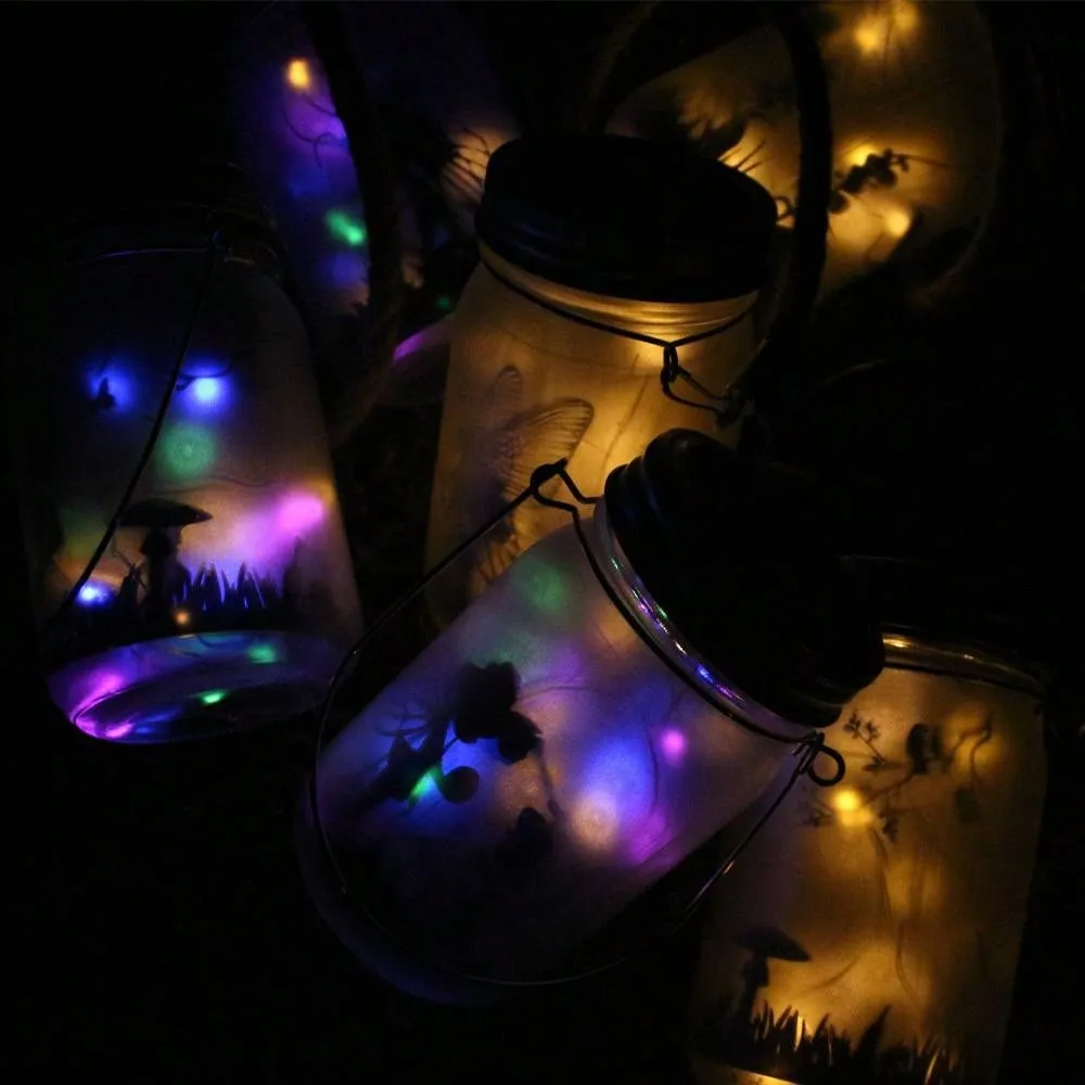 1pc, Solar Lantern Fairy Lights, Garden Ornament Lights - Outdoor Hanging Frosted Glass Mason Jar Lights For Tree, Table, Yard, Garden, Patio, Lawn Decor Halloween Christmas Thanksgiving Gift