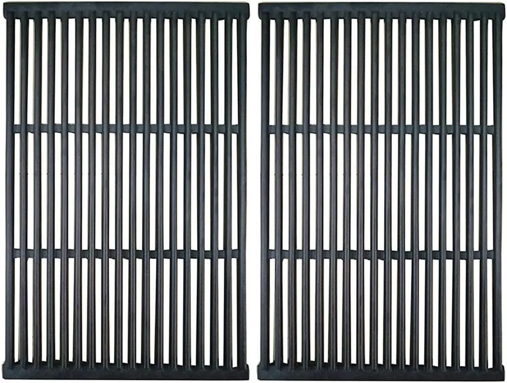 2-Pack 19" x 12 1/2" Each CIF666B Cast Iron Cooking Grid for Brinkmann 810-2310-0, 810-2310-1, for Charbroil and for Charmglow Grills, Set of 2