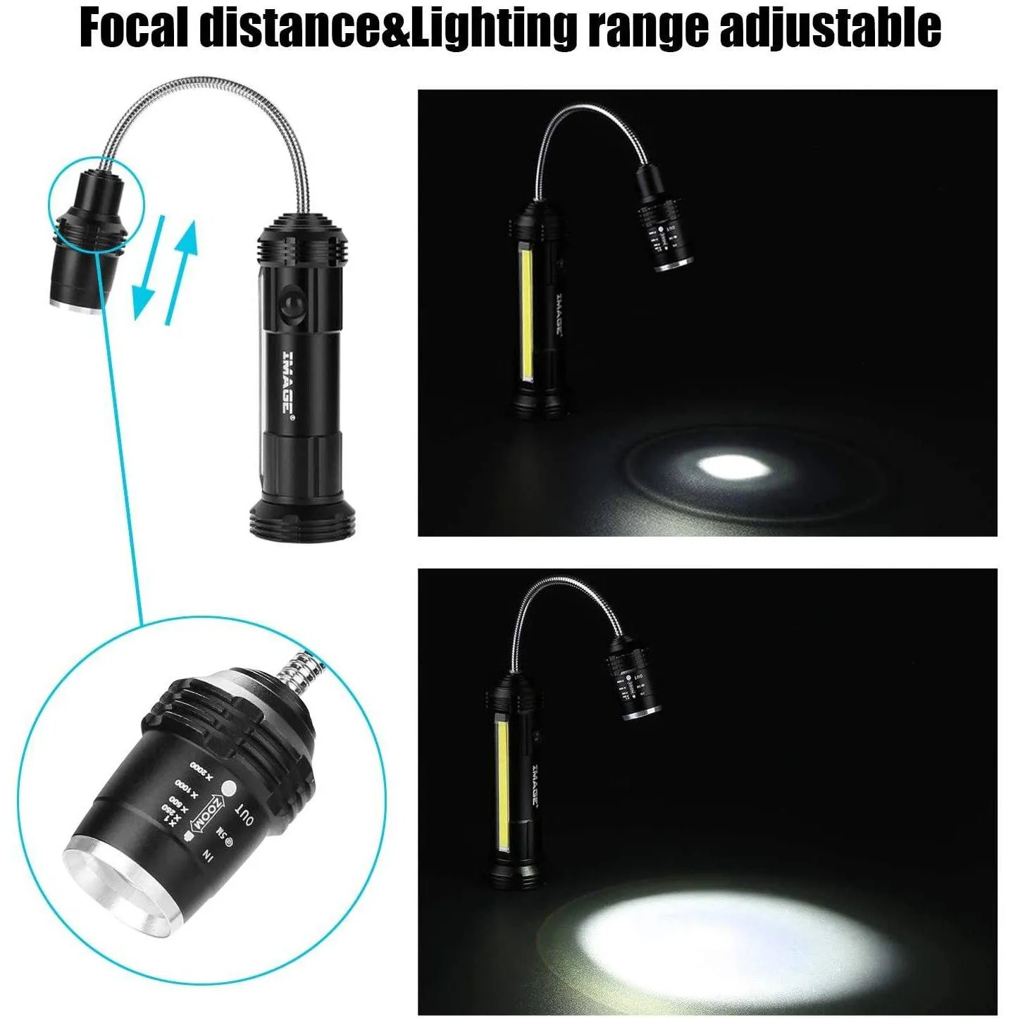 2-Pack: 360º Gooseneck LED Magnetic Base Lamp