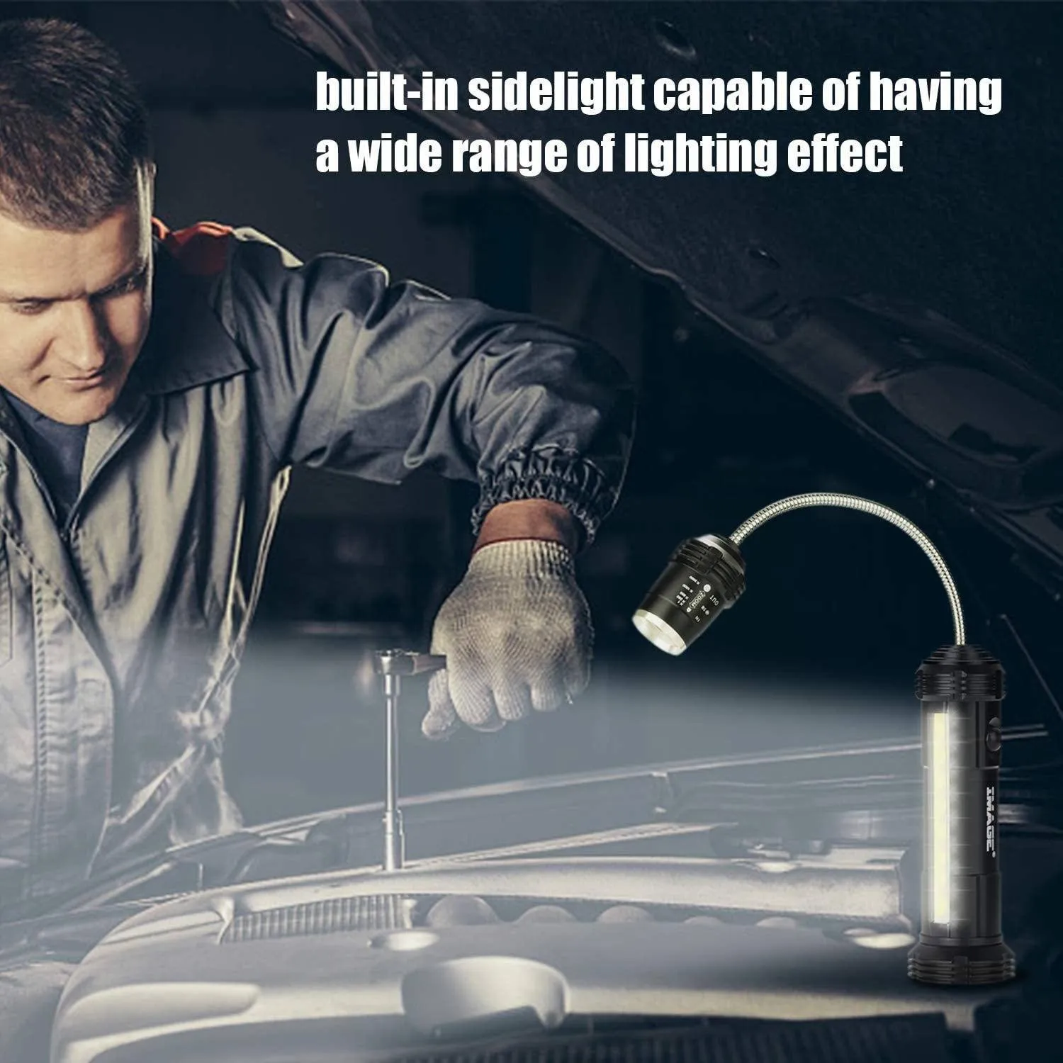 2-Pack: 360º Gooseneck LED Magnetic Base Lamp