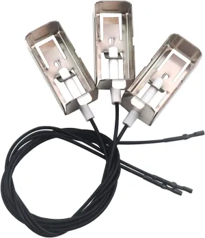 3 Pack Igniter Kit with Collector Box for DCS 27DBQ, 27DBQR, 27DBR, 27DSBQ, 27DSBQR, 36DBQ, 36DBQAR, 36DBQR, 48DBQ, 48DBQR, 48EBQR and Other Gas Grill Models, Grill Electrode Replacement Parts