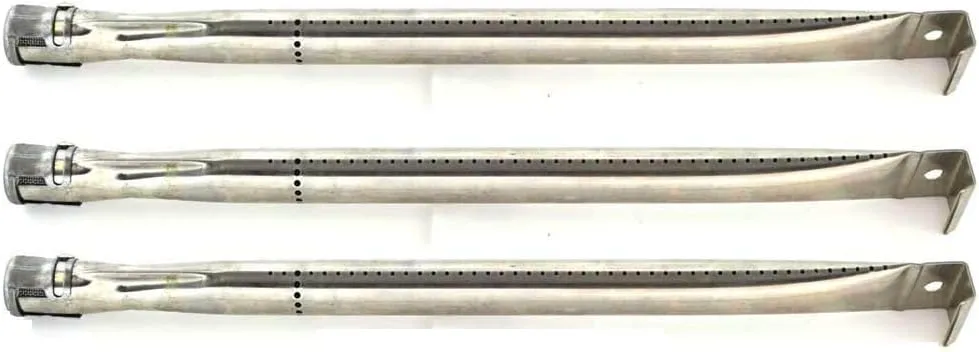 3 Pack Replacement Stainless Steel Burner for Brinkmann 810-7500-S, 810-7541-W, Pro Series 7341, Pro Series 7541; Bull Steer & Charmglow 810-6320-B, 810-6320-V, 810-7310-F, 810-7310-S Gas Models