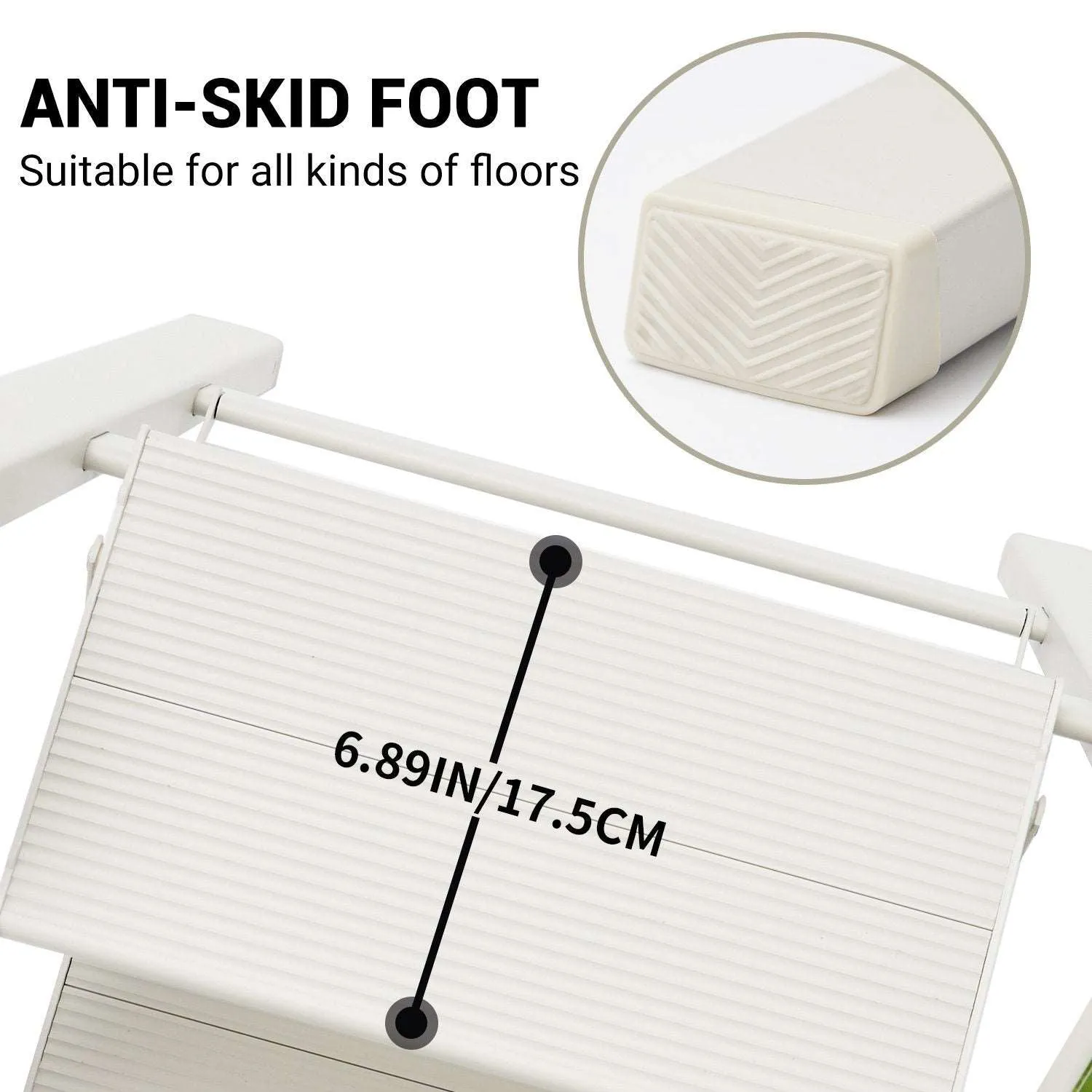 3 Step Ladder; Folding Step Stool with Wide Anti-Slip Pedal; Aluminum Portable Lightweight Ladder for Home and Office Use; Kitchen Step Stool 330lb Capacity