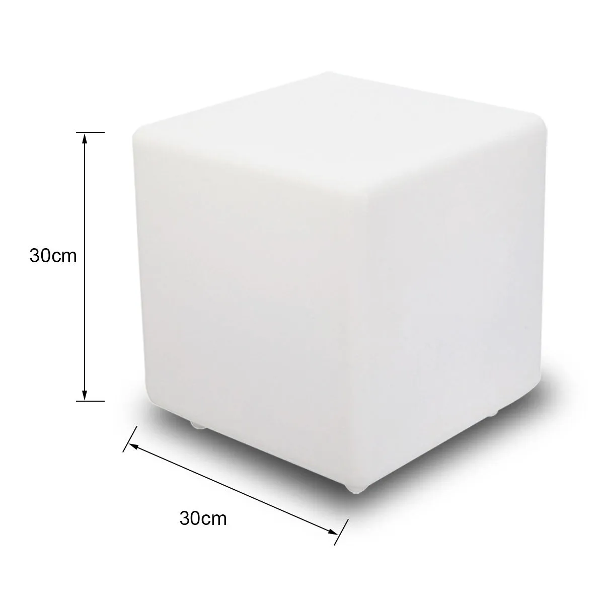 30CM OUTDOOR SOLAR CUBE RGB LED Light Solar & AC Charging W/ REMOTE CONTROL IP65