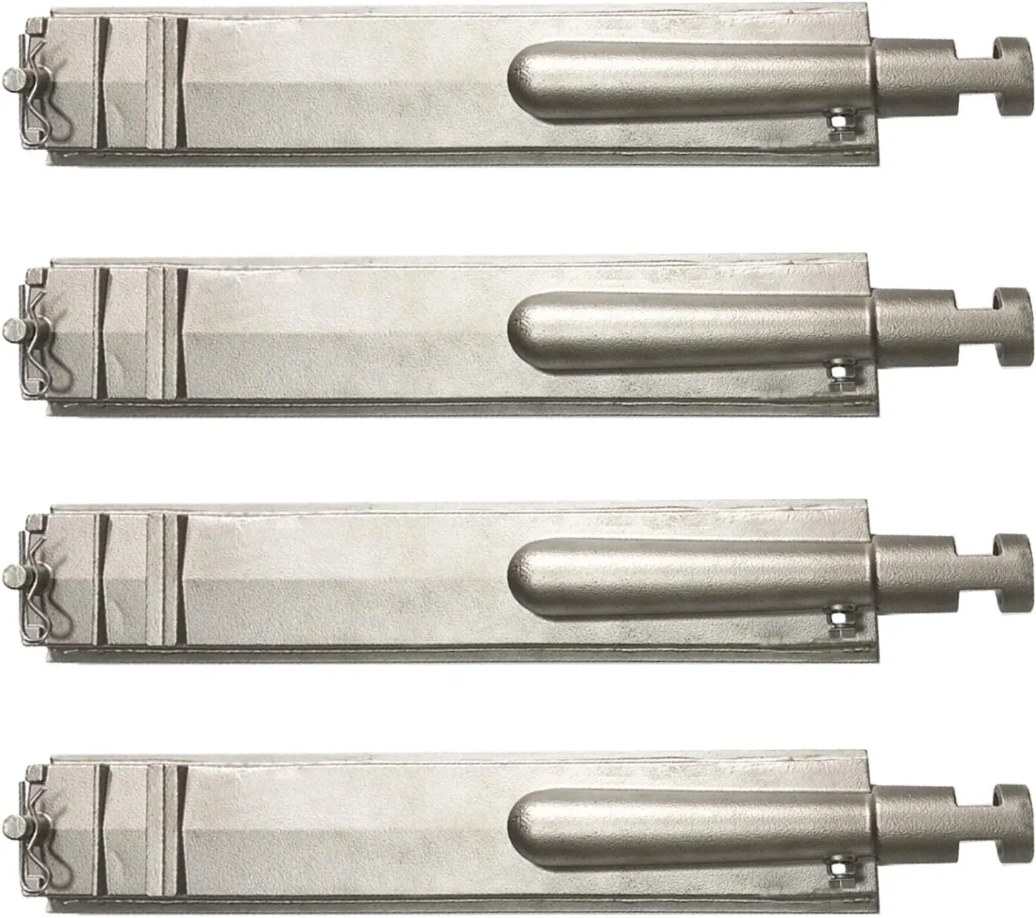 4 Pack 15 3/4“ Heavy Duty Cast Stainless Steel 304 BBQ Grill Burners Bull BBQ Replacement Parts for Cal Flame P-Series Aussie Thermos Turbo Beefeater