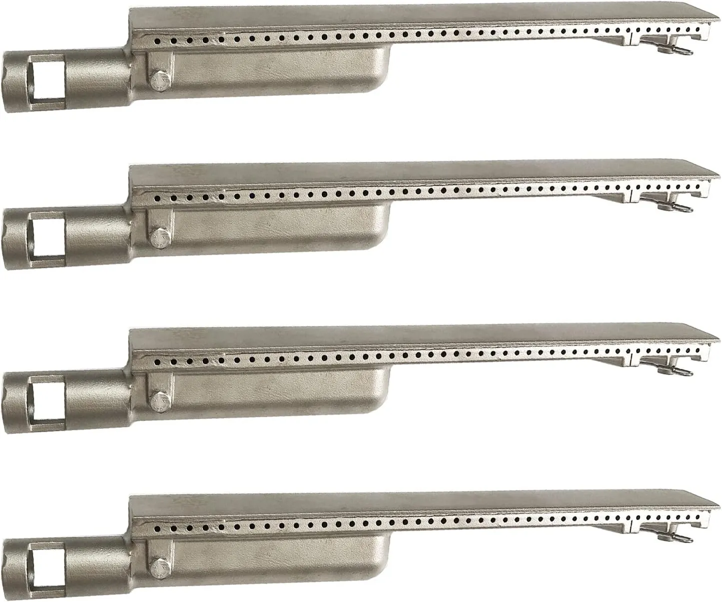 4 Pack 15 3/4“ Heavy Duty Cast Stainless Steel 304 BBQ Grill Burners Bull BBQ Replacement Parts for Cal Flame P-Series Aussie Thermos Turbo Beefeater