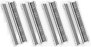4 Pack Stainless Steel Heat Plate Replacement for Brinkmann 810-8500-F and Charmglow 810-7450-S, 810-8500-F, 810-8500-S, 810-8530-F, 810-8530-S Gas Grill Models