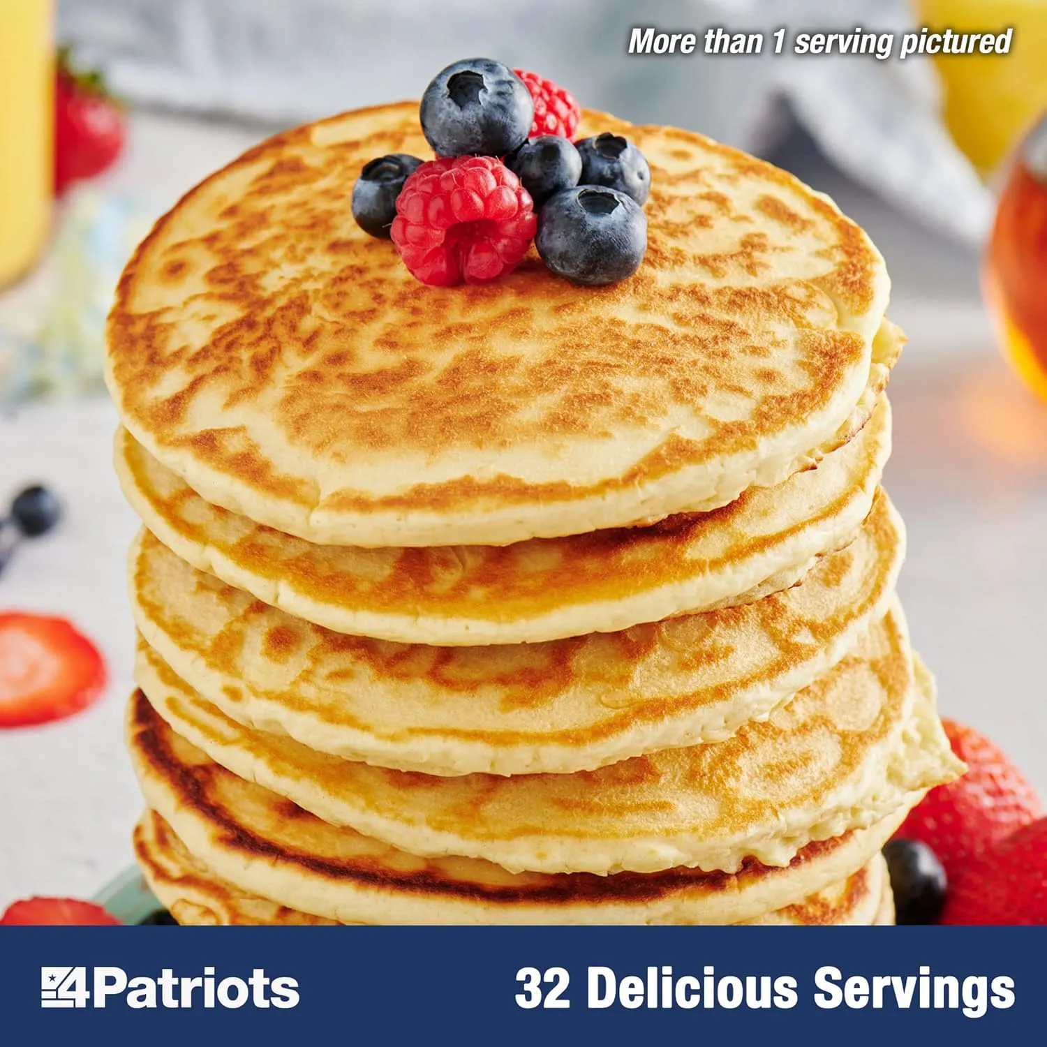 4Patriots Buttermilk Pancakes #10 Can: Survival Pancakes Designed to Last 10 Years, 32 Servings