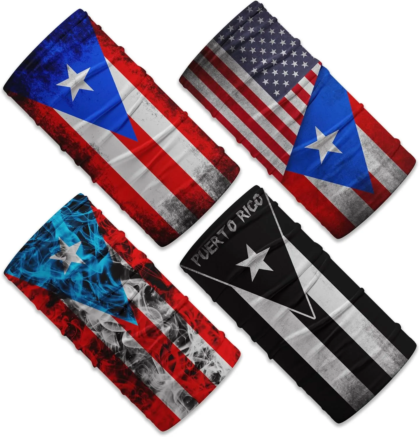 4Pcs Headbands Face Scarf Magic Tube Bandana Headwear Neck Gaiter Balaclava