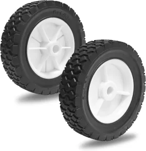 6 Inch Plastic Wheels Replaces for Oregon 72-106, Universal Wheels Tires Compatible with Craftsman AYP MTD Lawnmower, Replacement Radio Flyer Wagon BBQ Grill Trash Can Hand Truck Lawn Sprayer