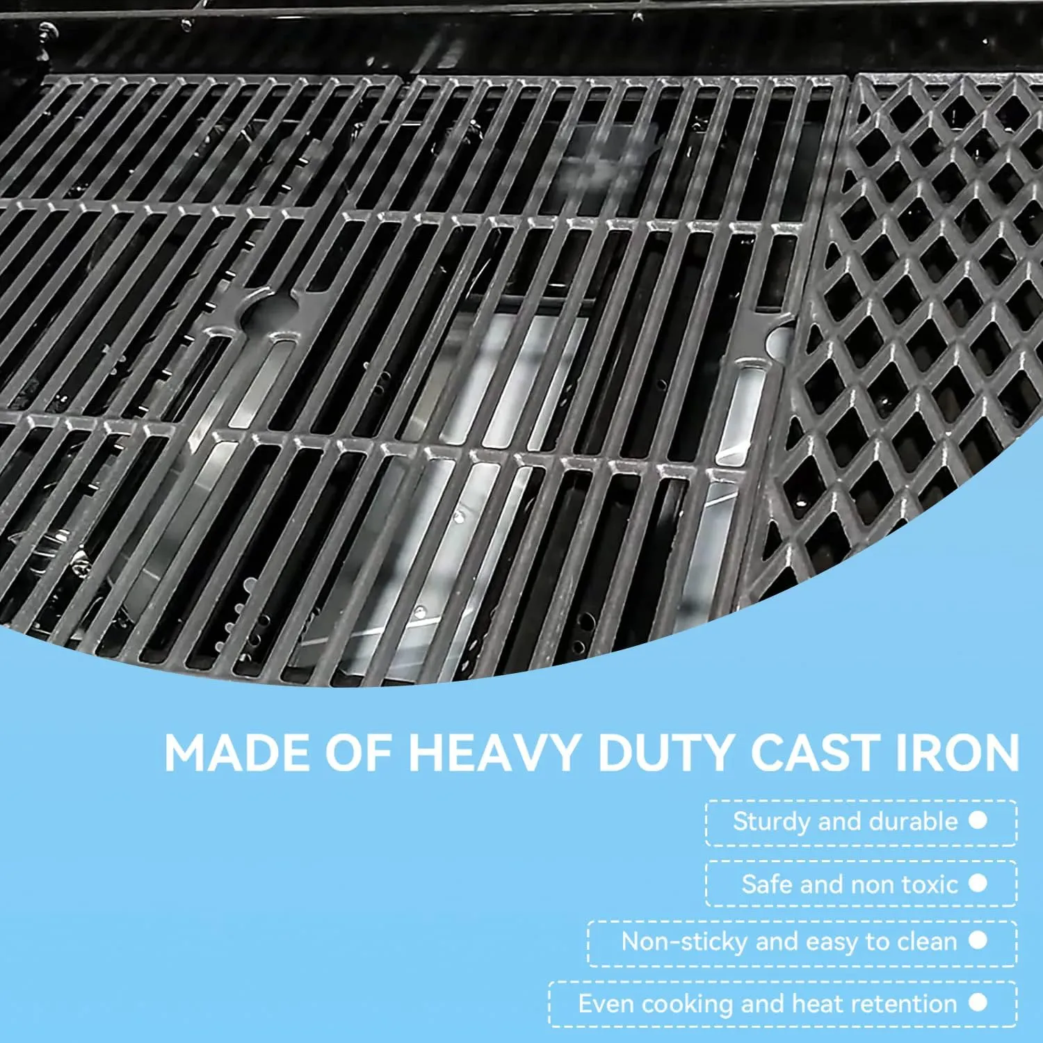 70-01-911 Cooking Grates for Dynaglo DGH450CRP DGH450CRP-D DGF493BNP DGH474CRP DGH485CRP, Kenmore Backyard BY13-101-001-12 Gas Grill, Cast Iron Grill Replacement Parts for Dyna-glo DGH450CRP