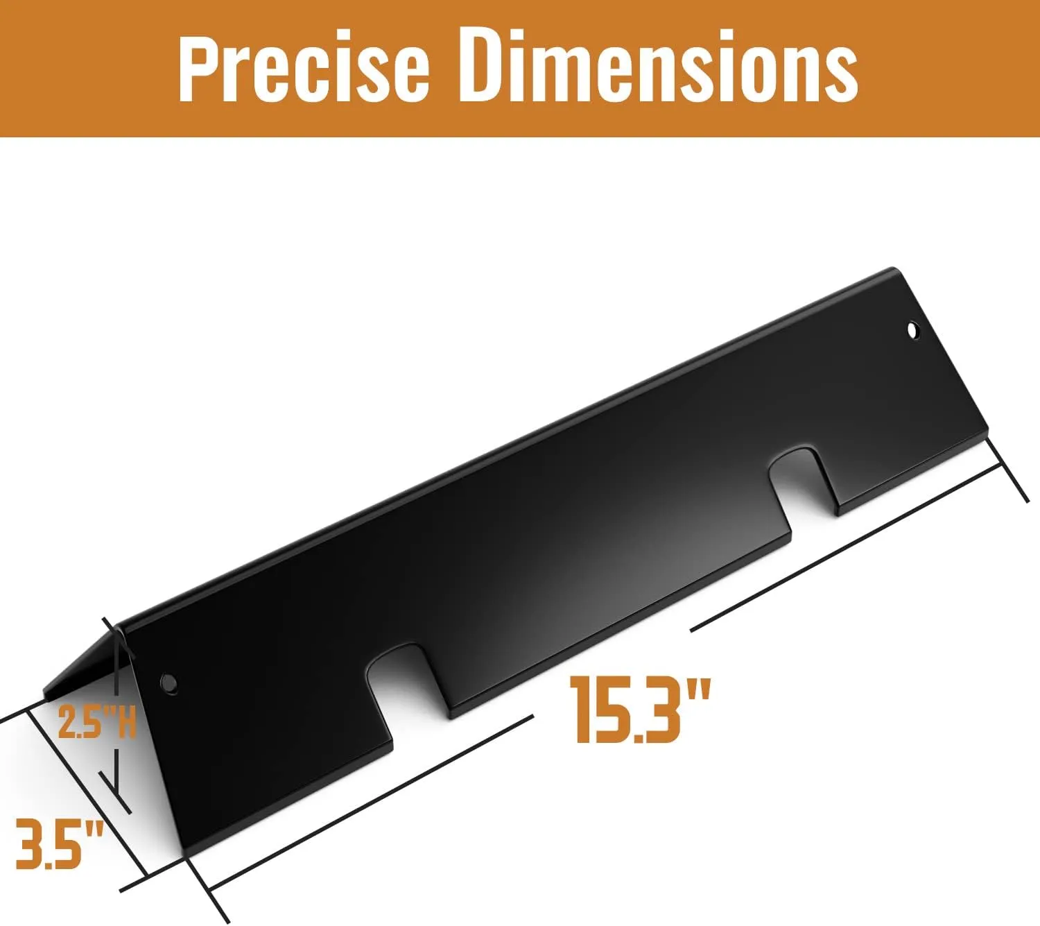 7635 15.3" Flavorizer Bars for Weber Spirit 2 Grill Parts, Grill Replacement Parts for Weber GS4 Spirit II E210 S210 E220 S220 Grills, for Weber GS4 Grill Parts 67045, Porcelain-enameled, 3-Pack
