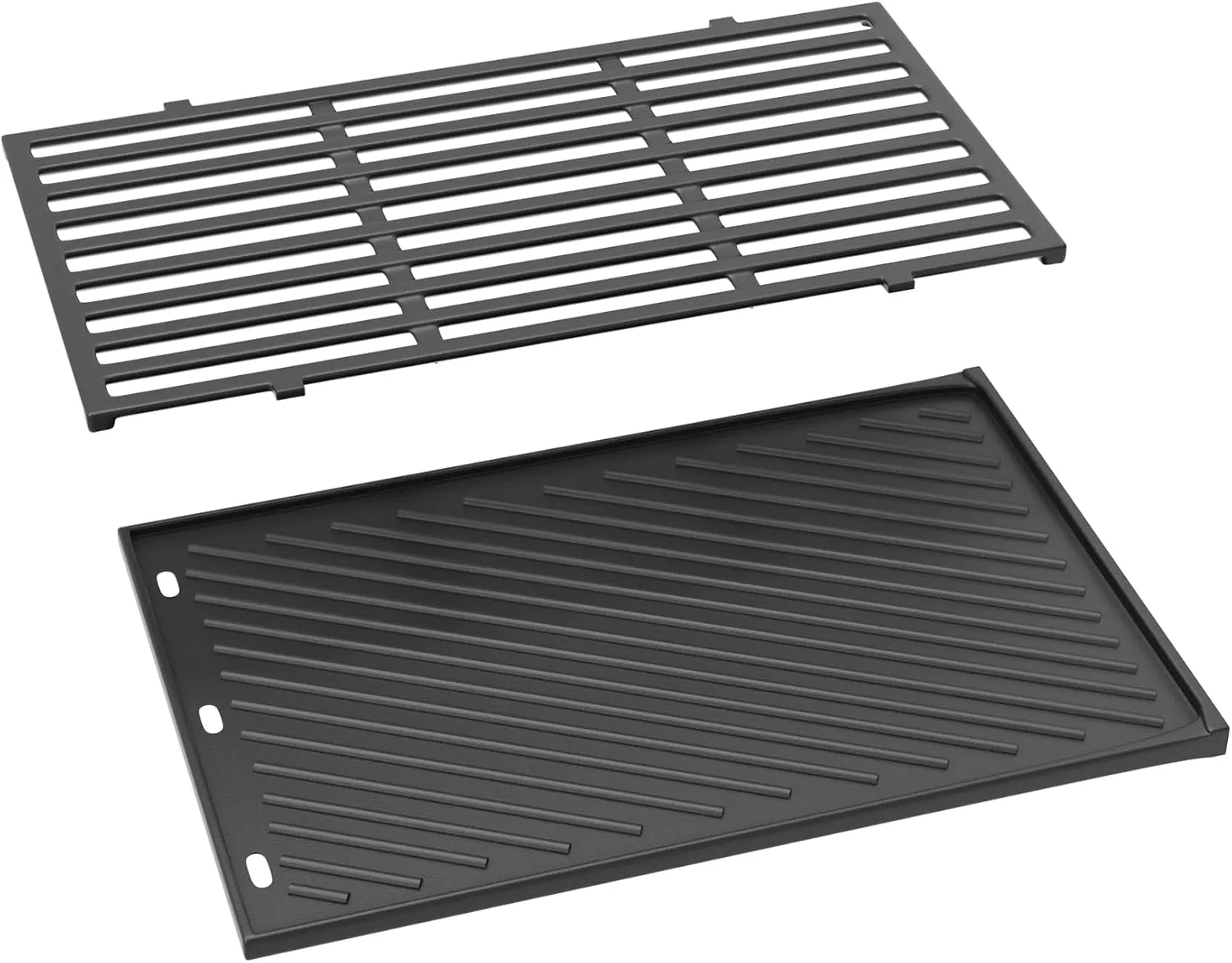 7637 Cast Iron Griddle and Grill Grate for Weber Spirit E220 E210 S220 S210 Gas Grills with Front Control Knobs, Grill Replacement Parts for Weber Spirit I & II 200 Series Grill Accessories, 17.5 Inch