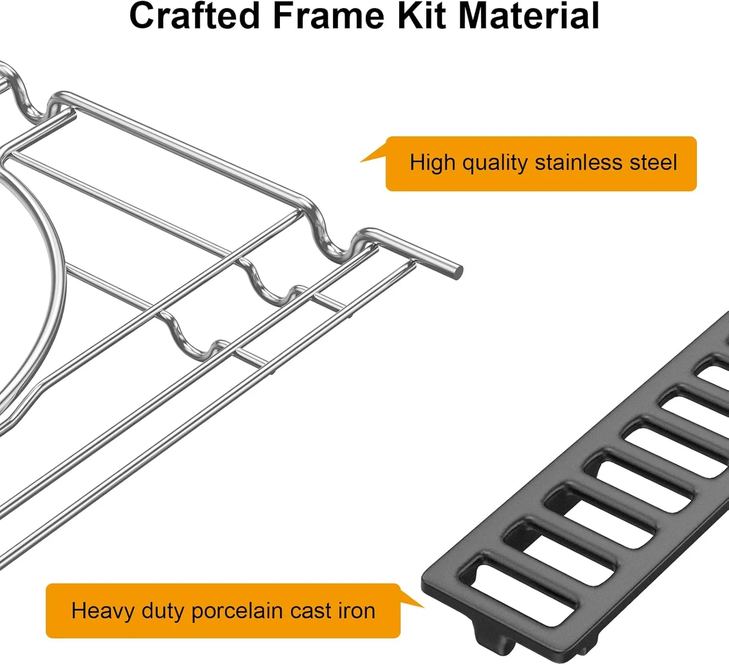 7677 Frame Kit Replacement Parts for Weber Genesis II 300/400/Spirit 2016 Series and Newer,BBQ Accessories for Weber Crafted Genesis,Genesis 2022 SX-325S S-325S E-325S EX-325S Grill,Stainless Steel