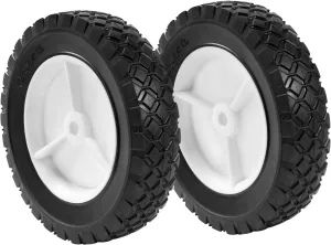 8 Inch Plastic Wheel for Oregon 72-108 Universal Wheels, AYP 103670 103670X 107644X 146248 Lawn Mower for Radio Flyer Wagon, BBQ Grill, Hand Truck, and Lawn Sprayer, 8'' x 1.75'', 2 Pack