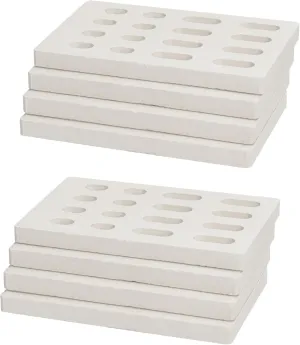 8-Pack Ceramic Flame Tamer for Grand Turbo Grills, Ceramic Briquettes Replacement Parts for Grand Turbo Grand Hall, Barbeques Galore Grand Turbo, Members Mark, Ceramic BBQ Bricks