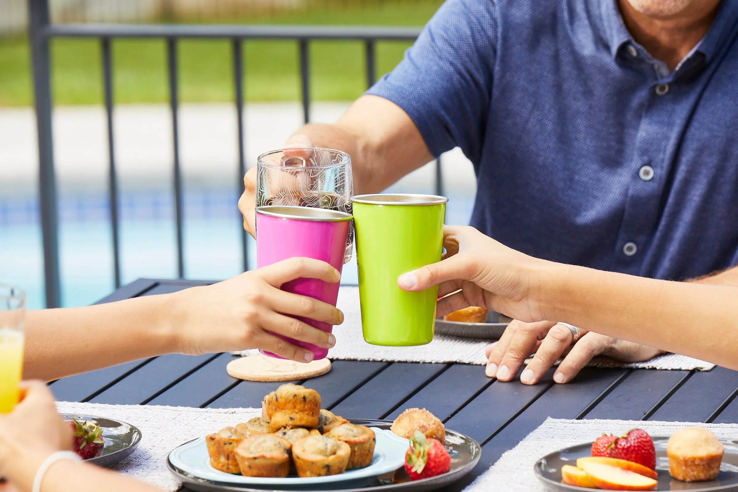 8 pack Stainless Cups - 16oz - Well Told Brand