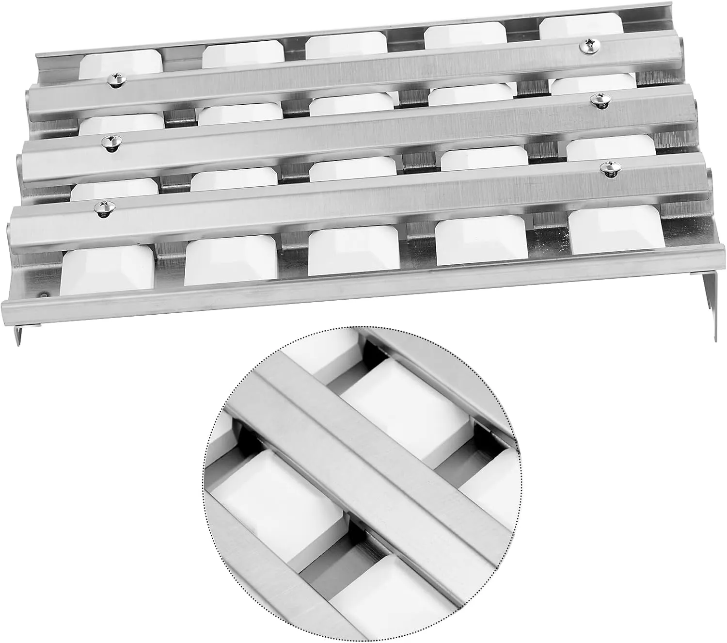 80707 Briquette Tray Grill Replacement Parts for Lynx Sedona Grills 24/36/42inch Built-in Gas Grill L600PS L600 L400 L700 Ceramic Grill Briquette Tray Assembly Heat Plates with 18 Ceramic Briquettes