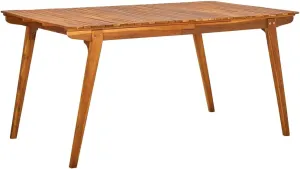 Acacia Wood Garden Table Brown Durable Outdoor Furniture Dining, Camping, Picnic Table 59.1 x 35.4 in