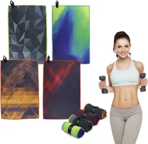 Acteon Quick Dry Microfiber Gym Towel, 4 Pack Odor-Free, Super Absorbent Workout Towels, Body Sweat