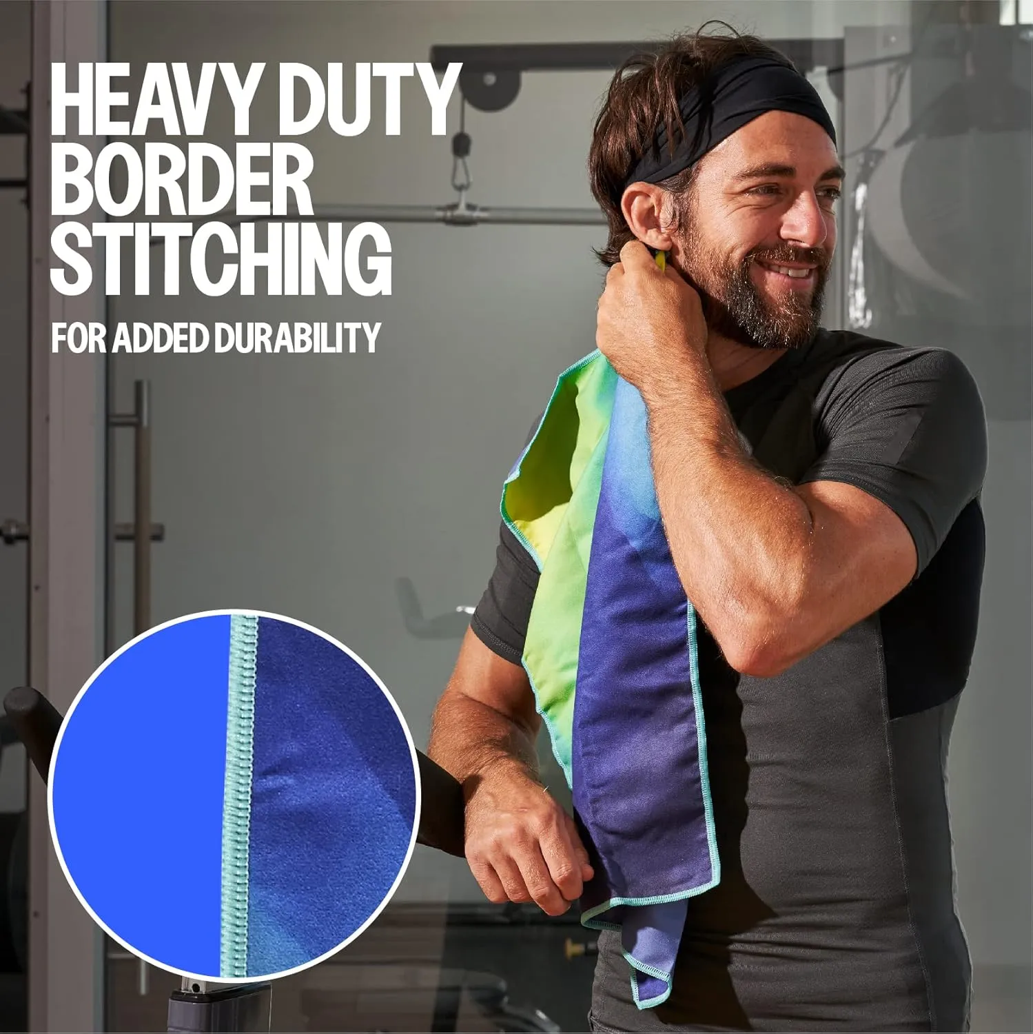 Acteon Quick Dry Microfiber Gym Towel, 4 Pack Odor-Free, Super Absorbent Workout Towels, Body Sweat
