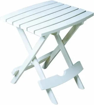 Adams Manufacturing 8500-48-3700 Plastic Quik-Fold Side Table, White