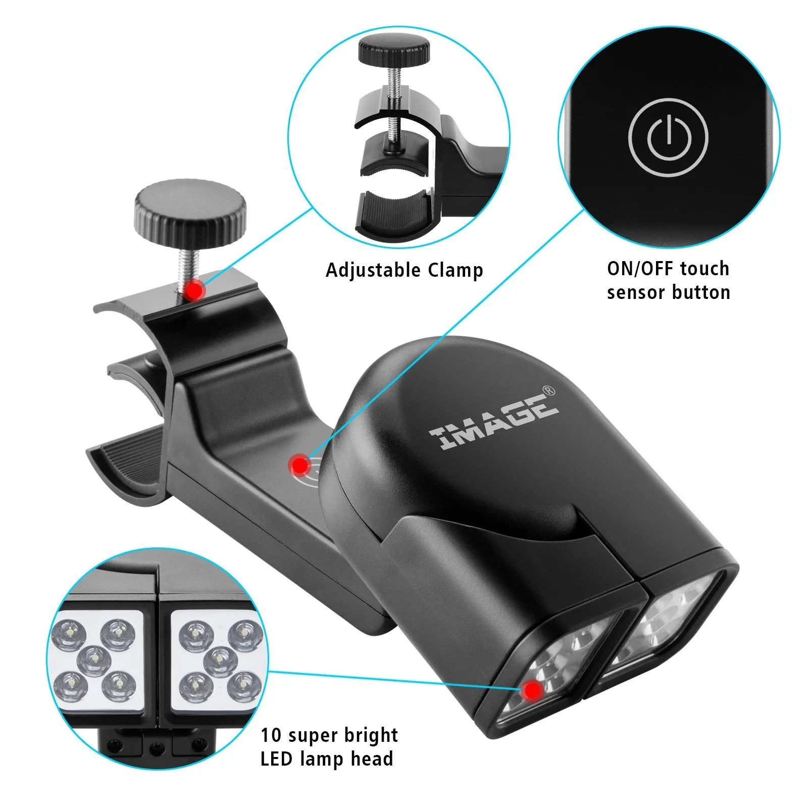 Adjustable Super Bright BBQ Grill Lights 360 Degree Rotation Cooking Camping