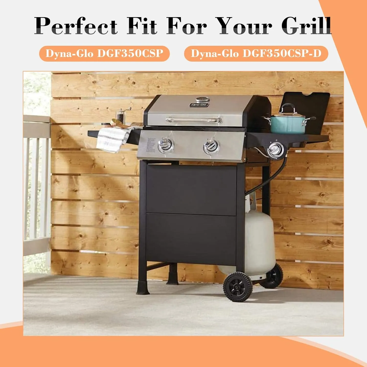 Adviace Grill Replacement Parts for Dyna-Glo DGF350CSP, DGF350CSP-D 2 Burner Grill Models, 2-Pack
