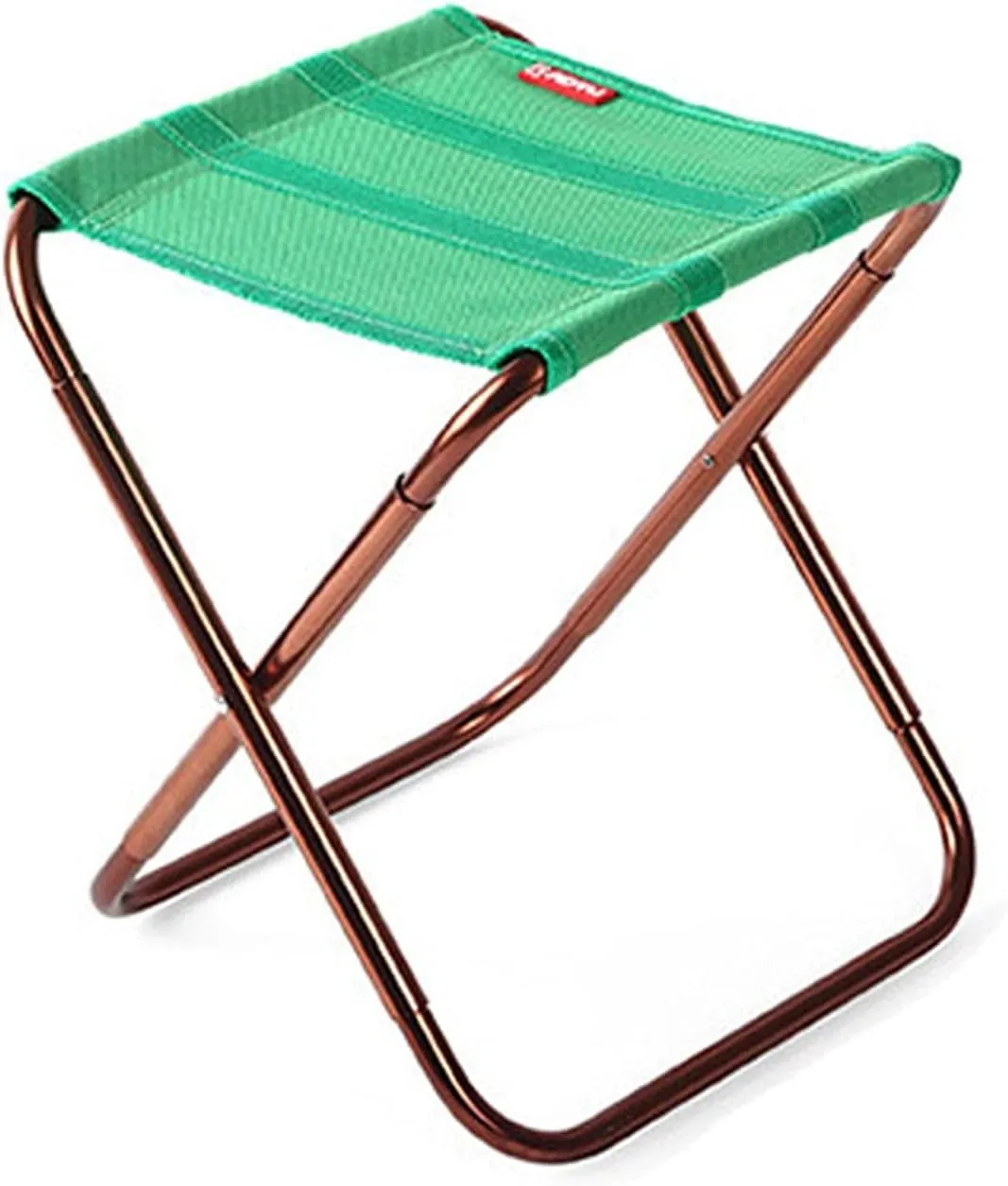 AISHANBAIHUODIAN Folding Stool Aluminum Alloy Chair Ultra-Light Portable Small Seat Outdoor Fishing Camping Picnic with Bag (Color : Green)