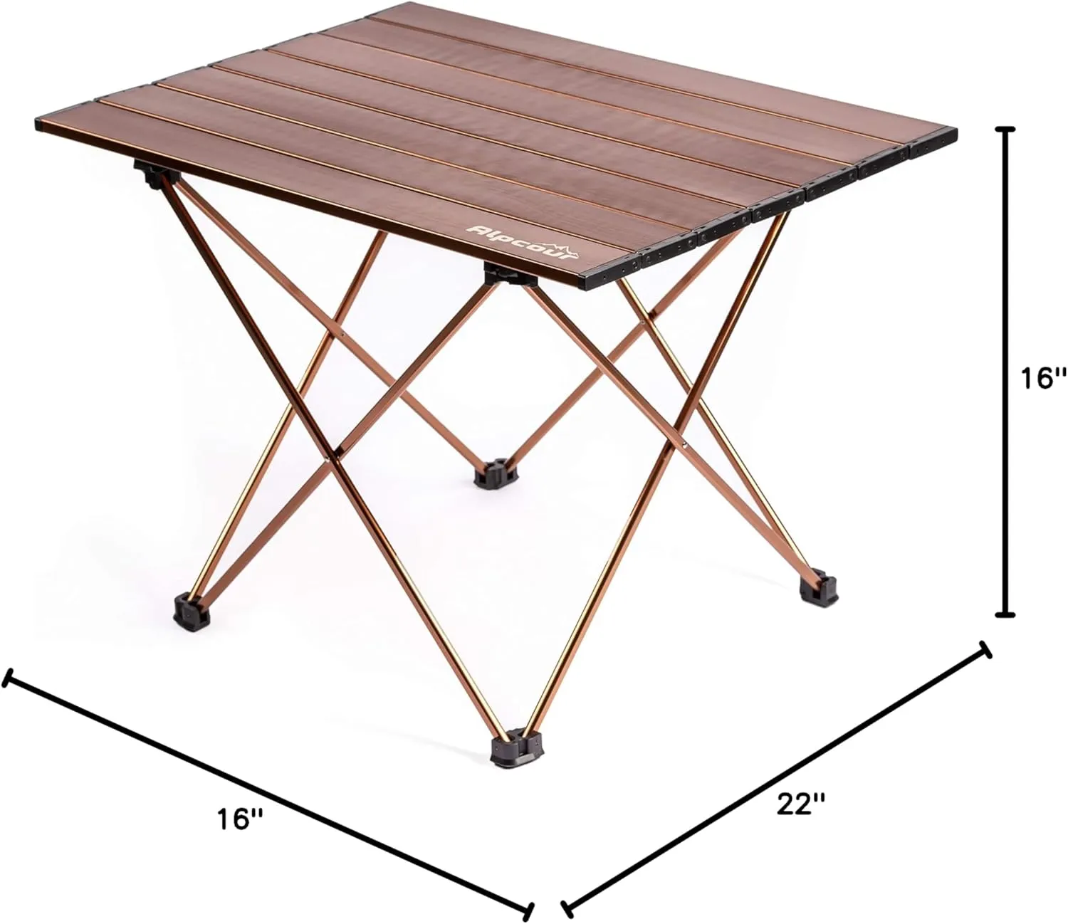 Alpcour Portable Camping Table – Lightweight, Compact Folding Side Table in a Bag with Aluminum Top & Heavy Duty Hinge for Easy Travel & Storage – Great for Outdoor BBQ, Backpacking, Tailgate & More