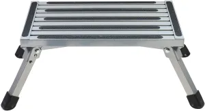 Aluminum Folding Platform Steps RV Step Stool with Anti-Slip Surface And Rubber Feet