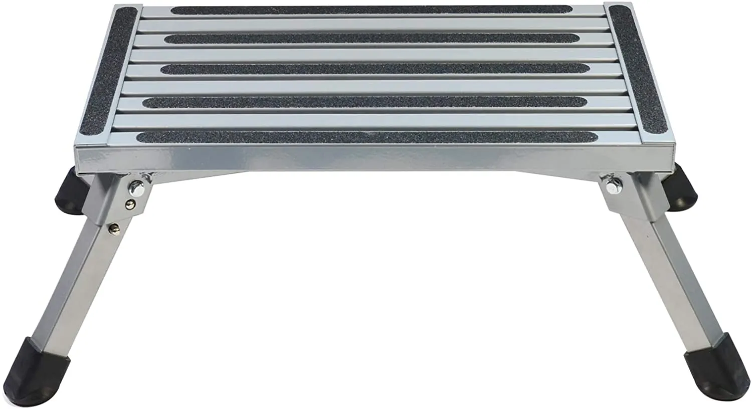 Aluminum Folding Platform Steps RV Step Stool with Anti-Slip Surface And Rubber Feet