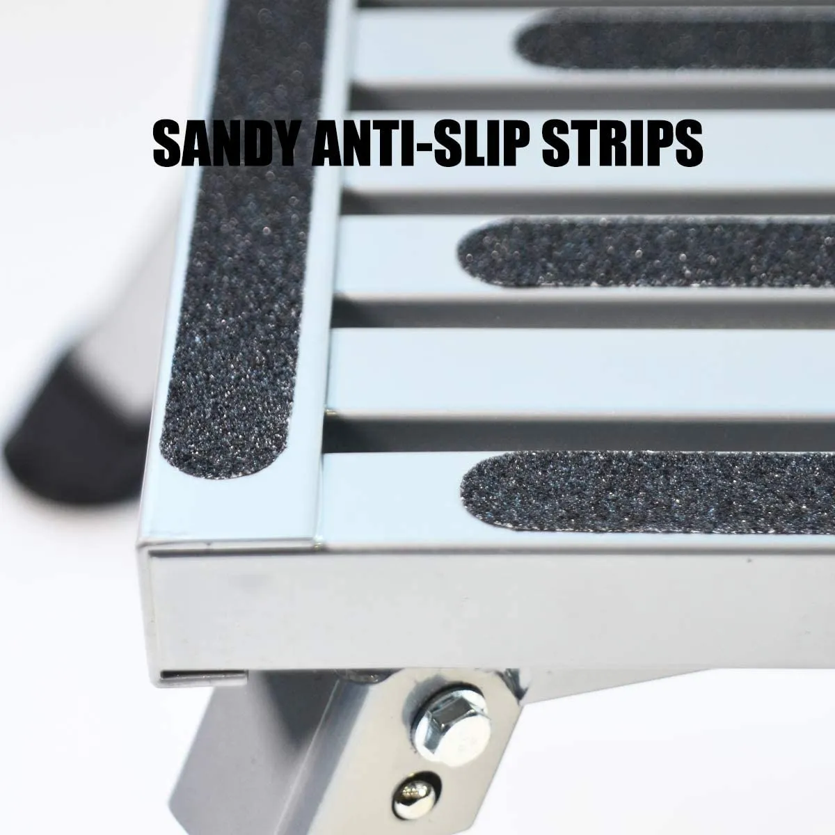 Aluminum Folding Platform Steps RV Step Stool with Anti-Slip Surface And Rubber Feet