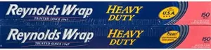 Aluminum Heavy Duty Foil - Lock in Flavor and Nutrients - THICK, DURABLE & EXTRA STRONG - Trusted for Over 70 Years - Great For Cooking, Grilling & Storing - 1 Pack (2 x 150 sq ft Each)